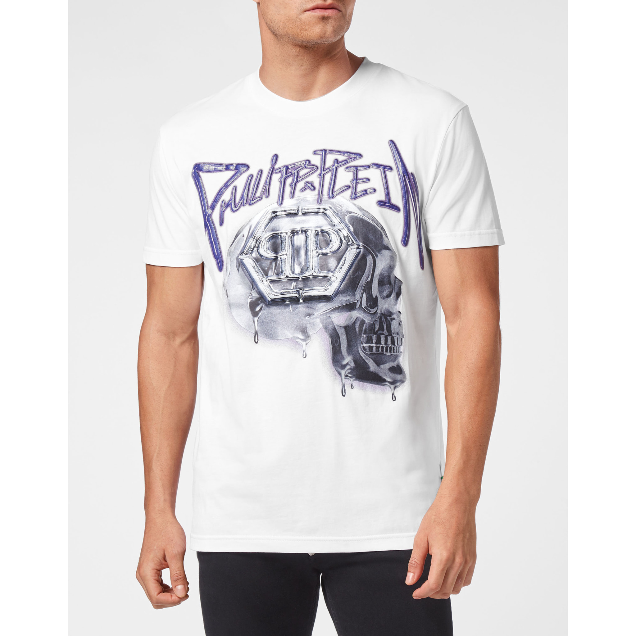 PHILIPP PLEIN T-Shirt Round Neck SKULL