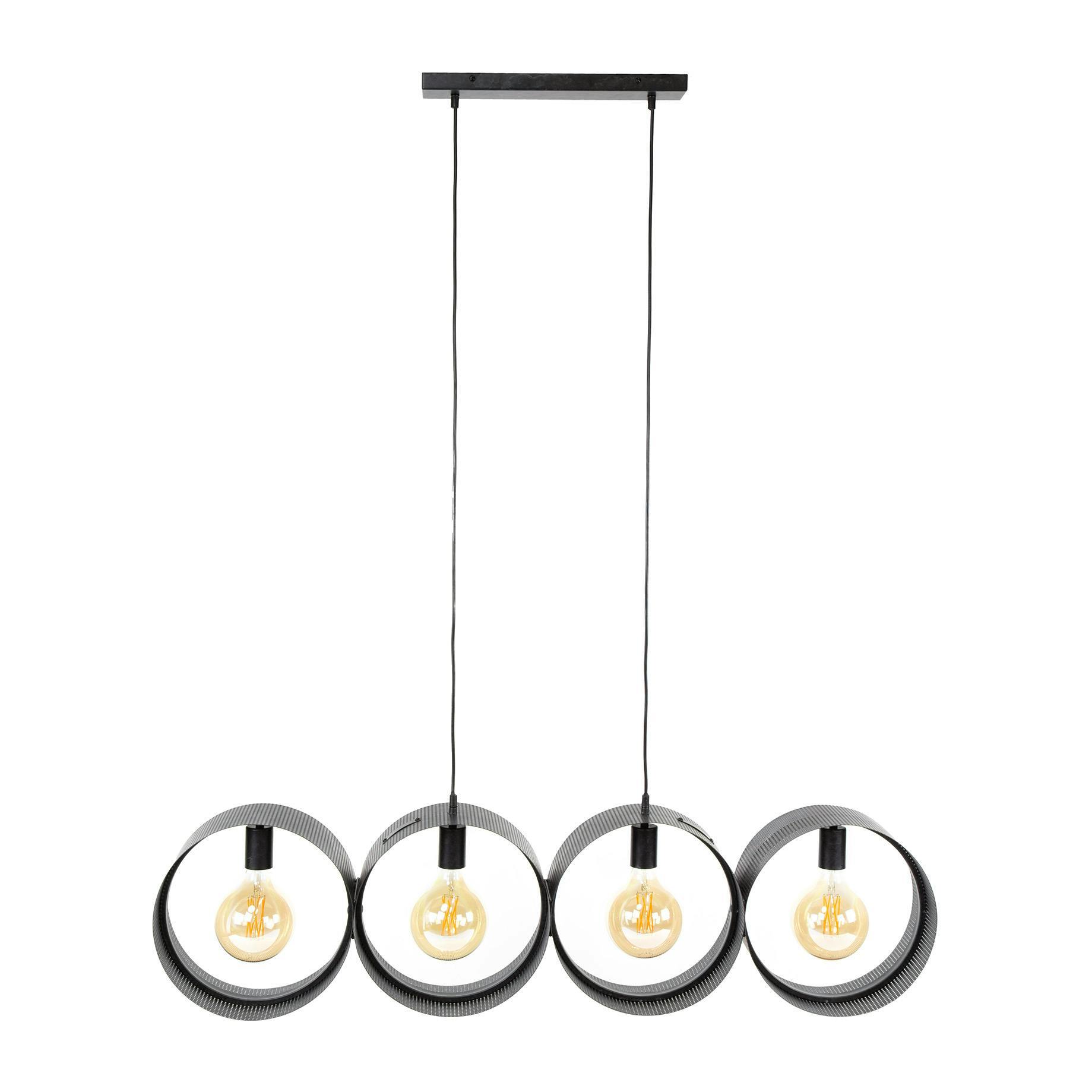 Suspension de table design 4 anneaux en métal perforé RALF