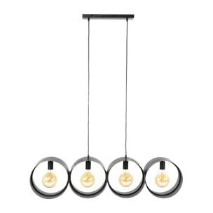 Suspension de table design 4 anneaux en métal perforé RALF