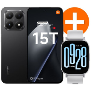 Smartphone XIAOMI Pack 15T Noir 256Go 5G+RedmWatch5 Active