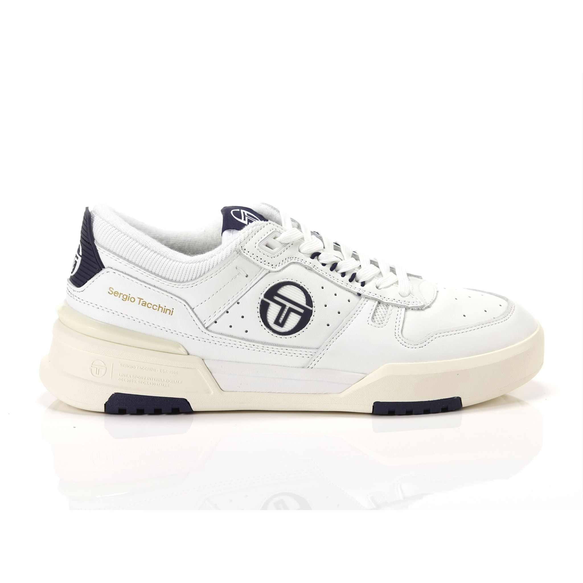 Sneakers Sergio Tacchini BB Court Lo White Tofu Maritime Blue Bianco