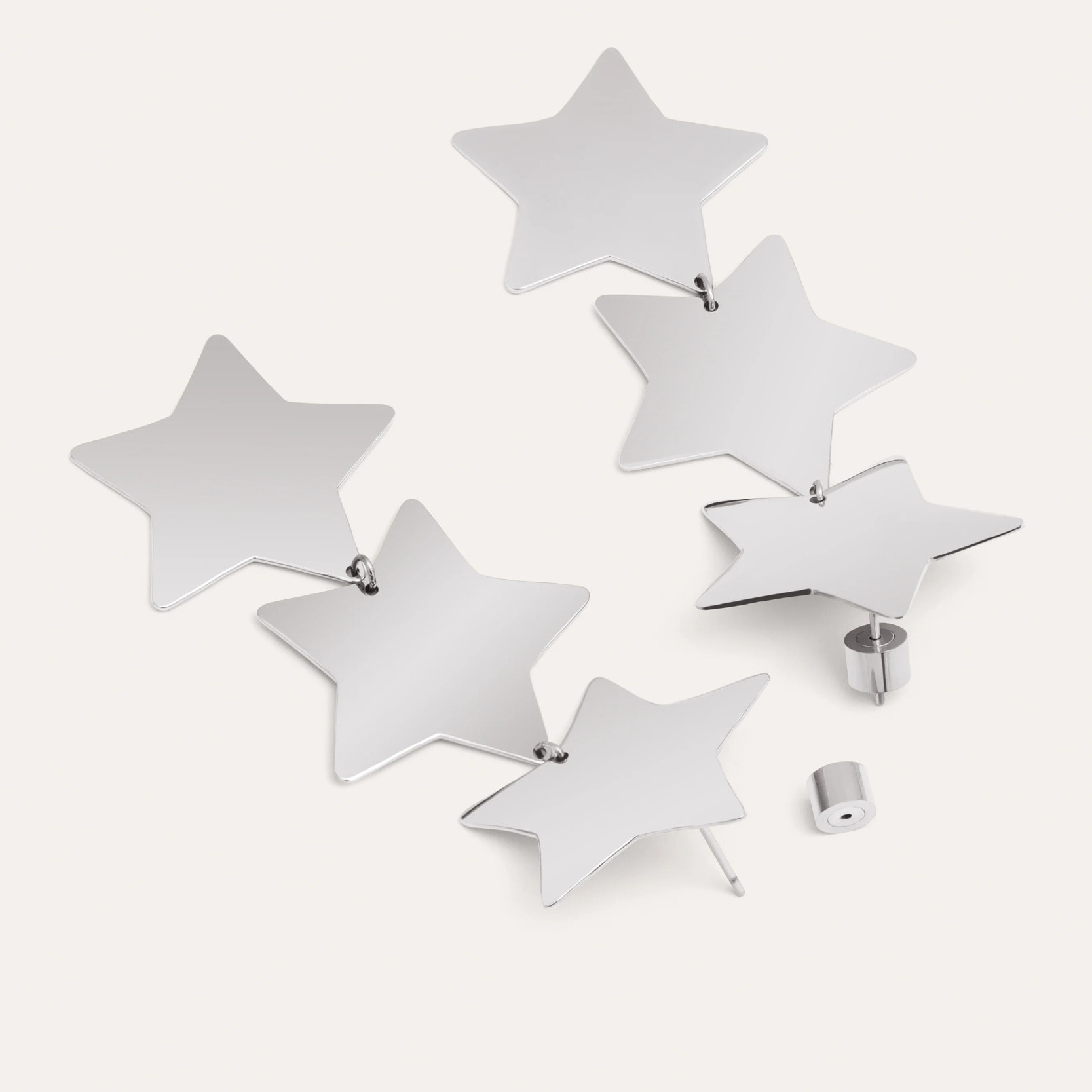 Orecchino Big Stars in Acciaio