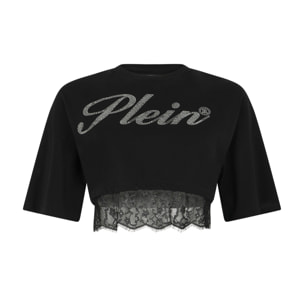 PHILIPP PLEIN Cropped T-Shirt Lace