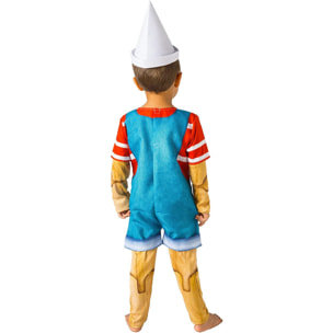 Costume Carnevale Travestimento Bambino Pinocchio Burattino