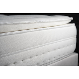 Matelas Vingt-Huit PLUS - 28cm - Ressorts ensachés et mémoire de forme - Enveloppant avec Surmatelas intégré - Soutien Ferme