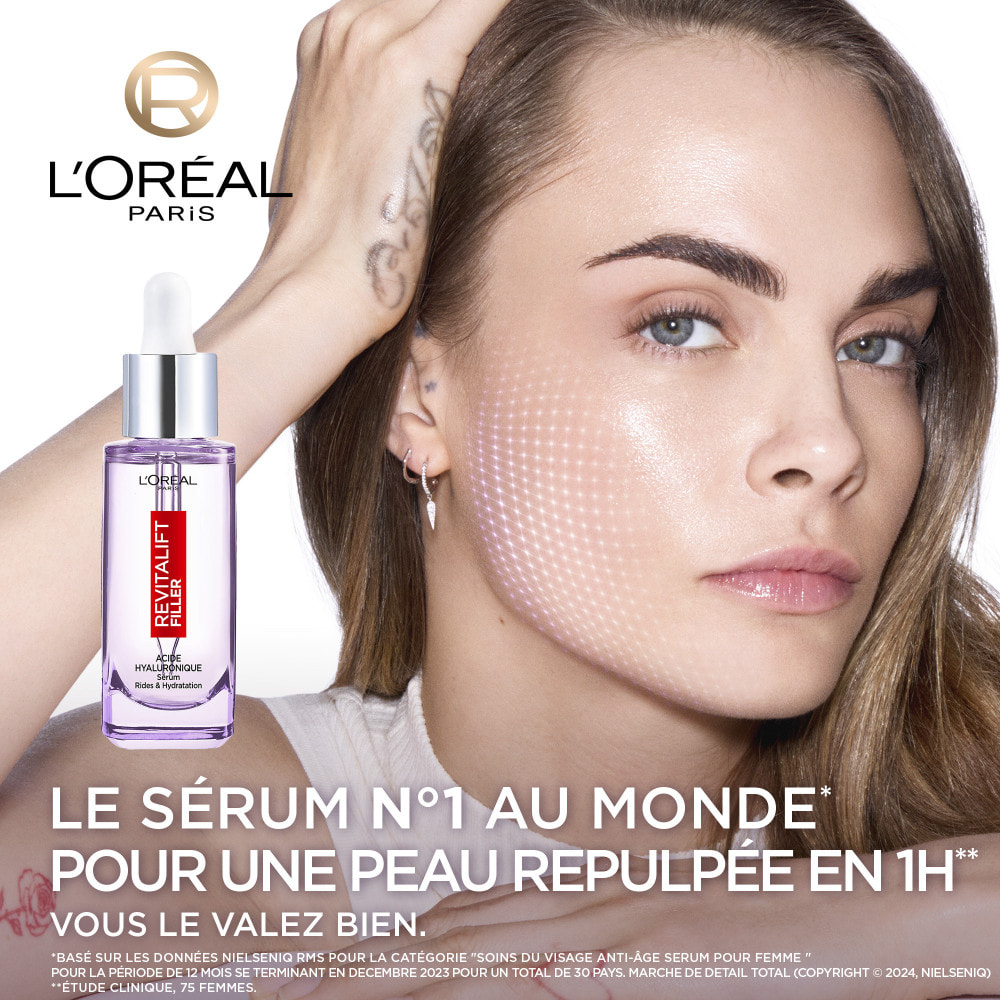 L'Oréal Paris Revitalift Filler Sérum Rides & Hydratation 1.5% Acide Hyaluronique Pur 30ml