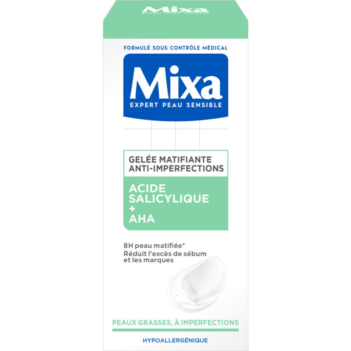 Mixa Gelée Matifiante Anti-Imperfections à l’Acide Salicylique et Acide Alpha-Hydroxylé 50ml
