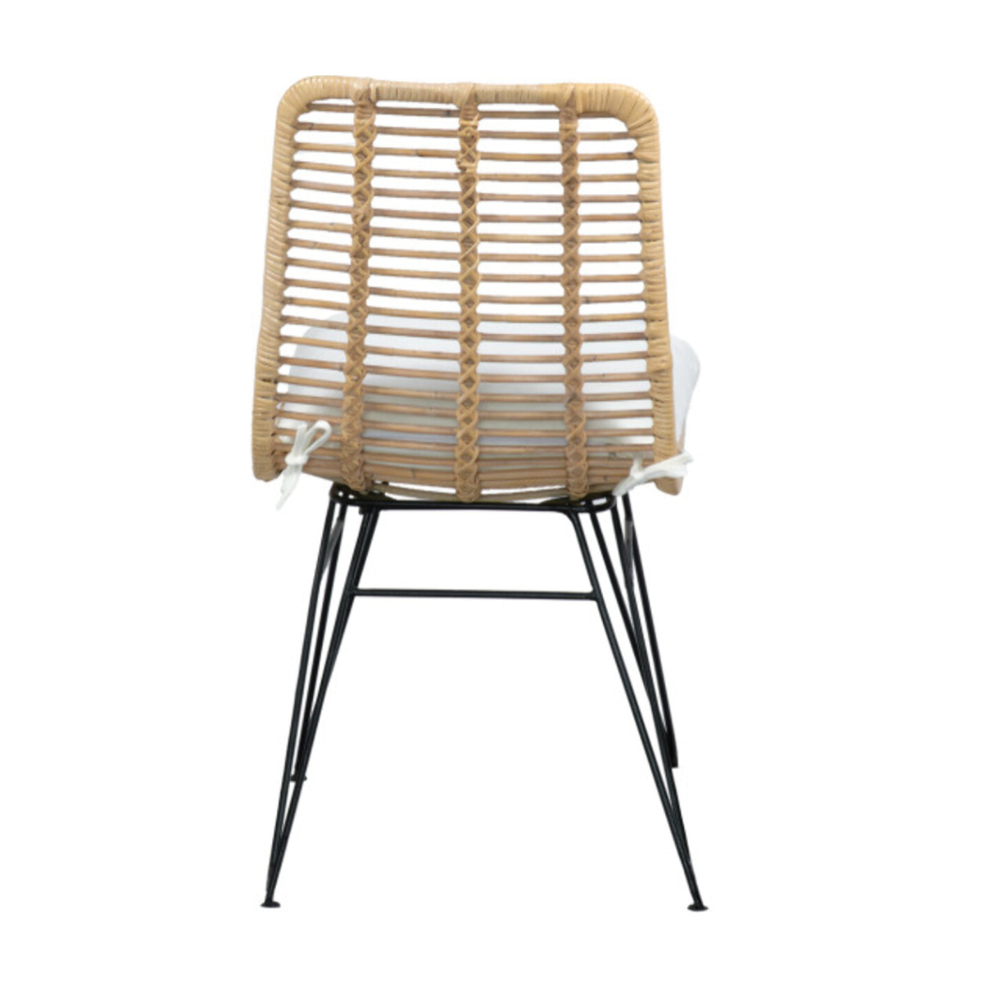 Chaise en rotin en coussin avec piètement en métal - RATTAN