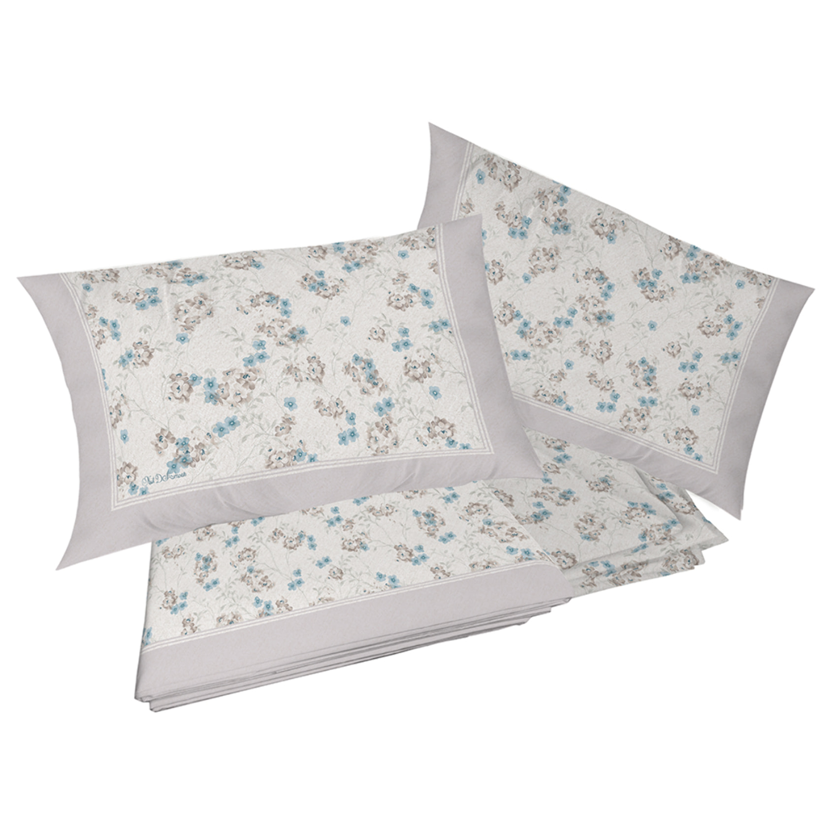 Completo letto in flanella petra beige flanella 100% cotone