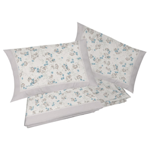 Completo letto in flanella petra beige flanella 100% cotone
