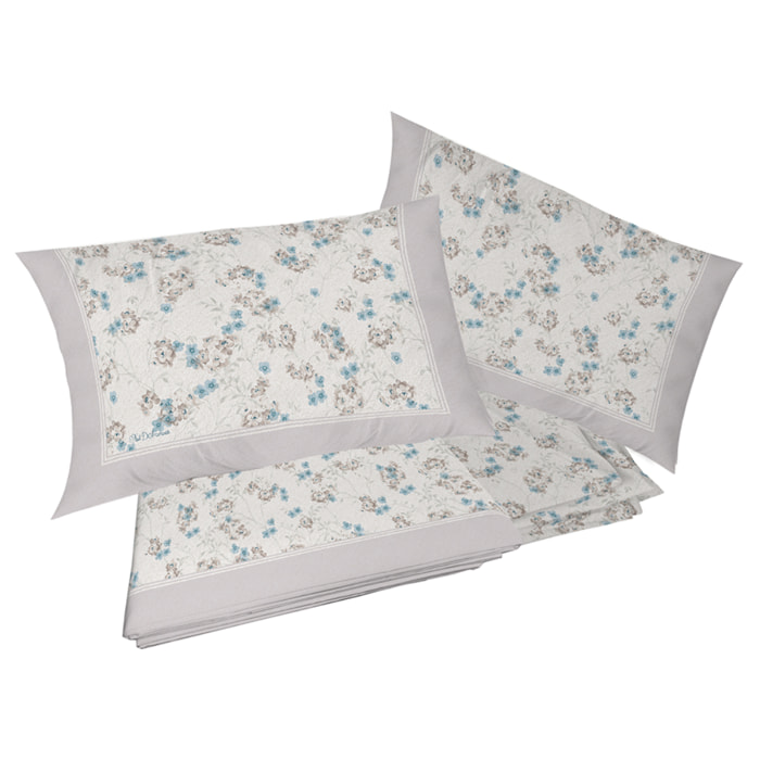Completo letto in flanella petra beige flanella 100% cotone