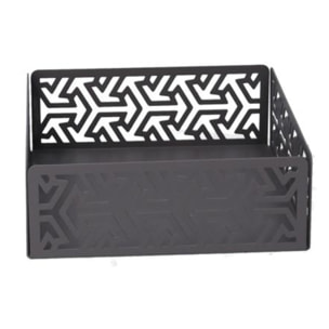 Portatovaglioli in metallo frecce grigio quadrato cm16,5x16,5x6