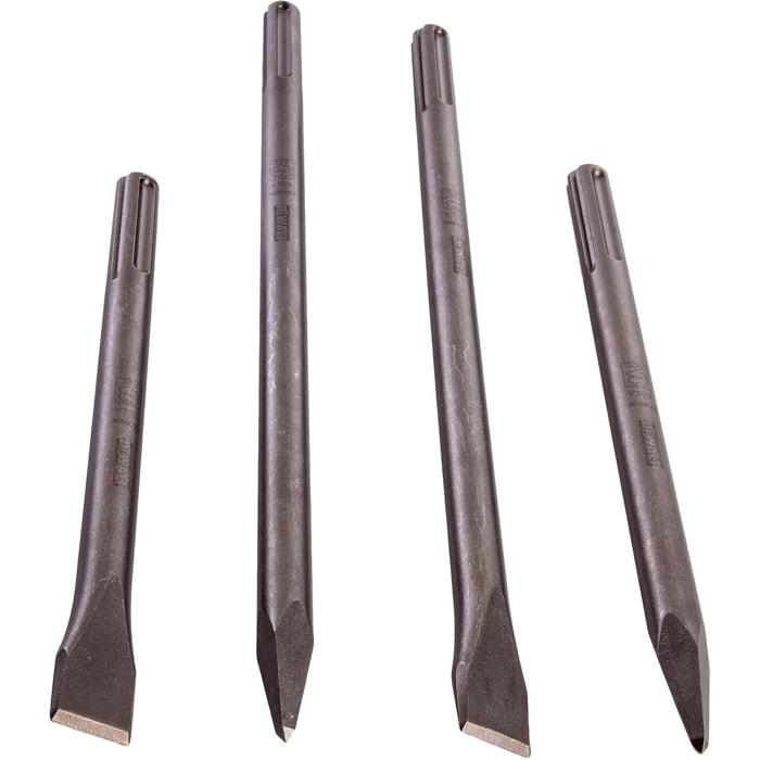Ensemble de 4 burins pointus et plats - DEWALT - SDSMAXSET-QZ