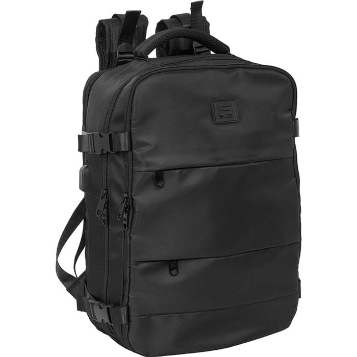 Mochila viaje cabina portatil 15,6 safta "negro"