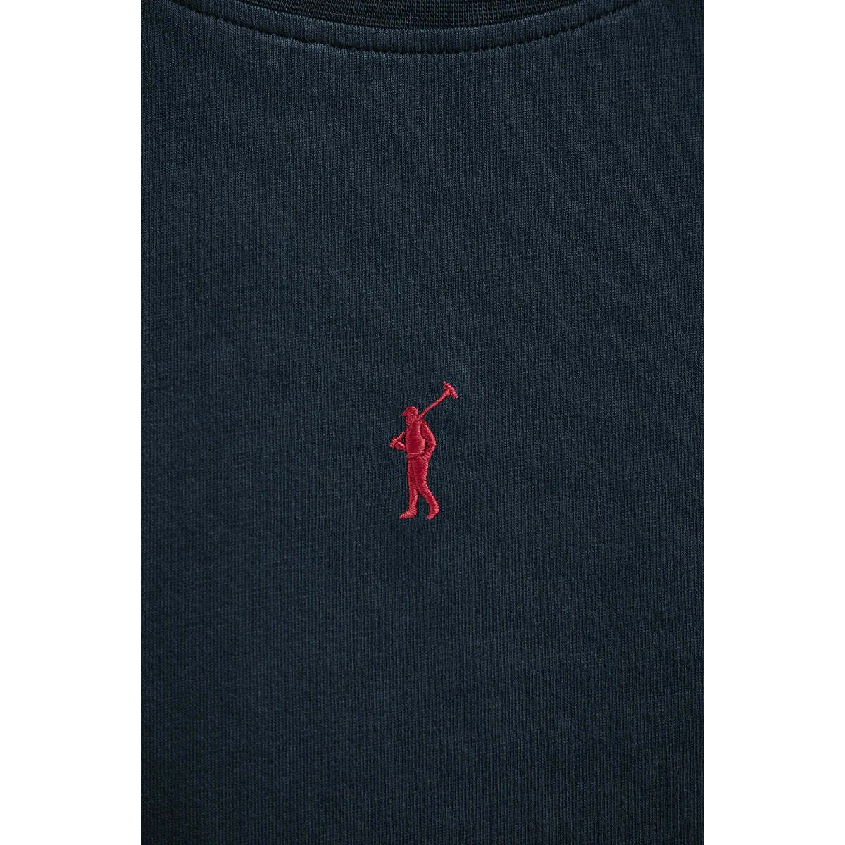 Camiseta sin mangas azul marino de corte slim con bordado Rigby Go