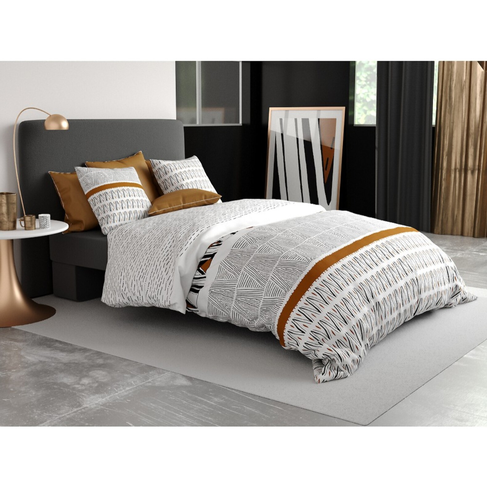 Parure housse de couette coton Louxor