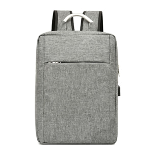 DAM Zaino per laptop  con interfaccia di ricarica USB. 30x12x42cm. Grigio
