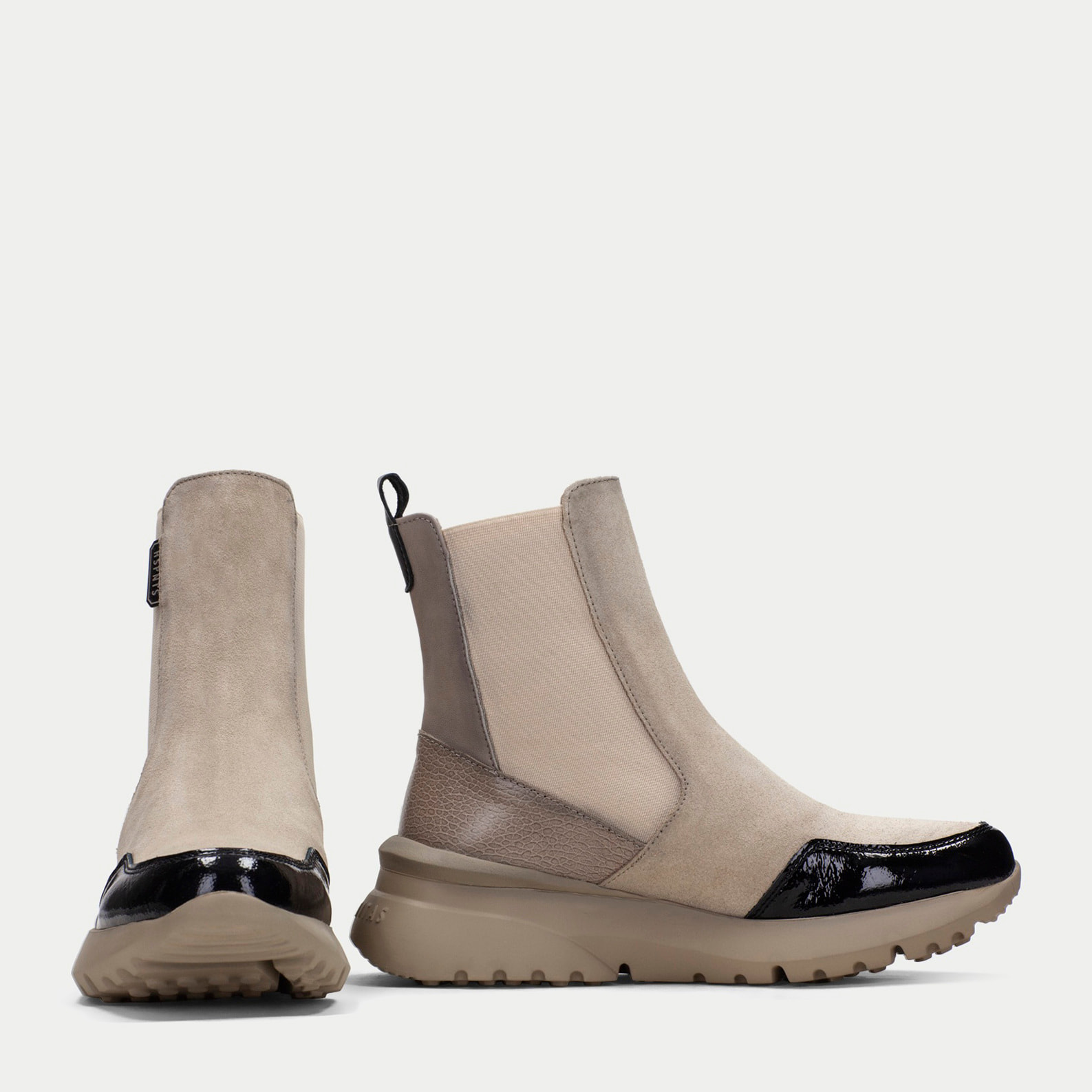 Botin sport Polinesia Negro marfil 5 cm