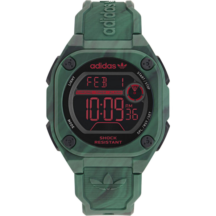 Reloj Adidas AOST23573 Unisex Digital Cuarzo con Correa de Silicona