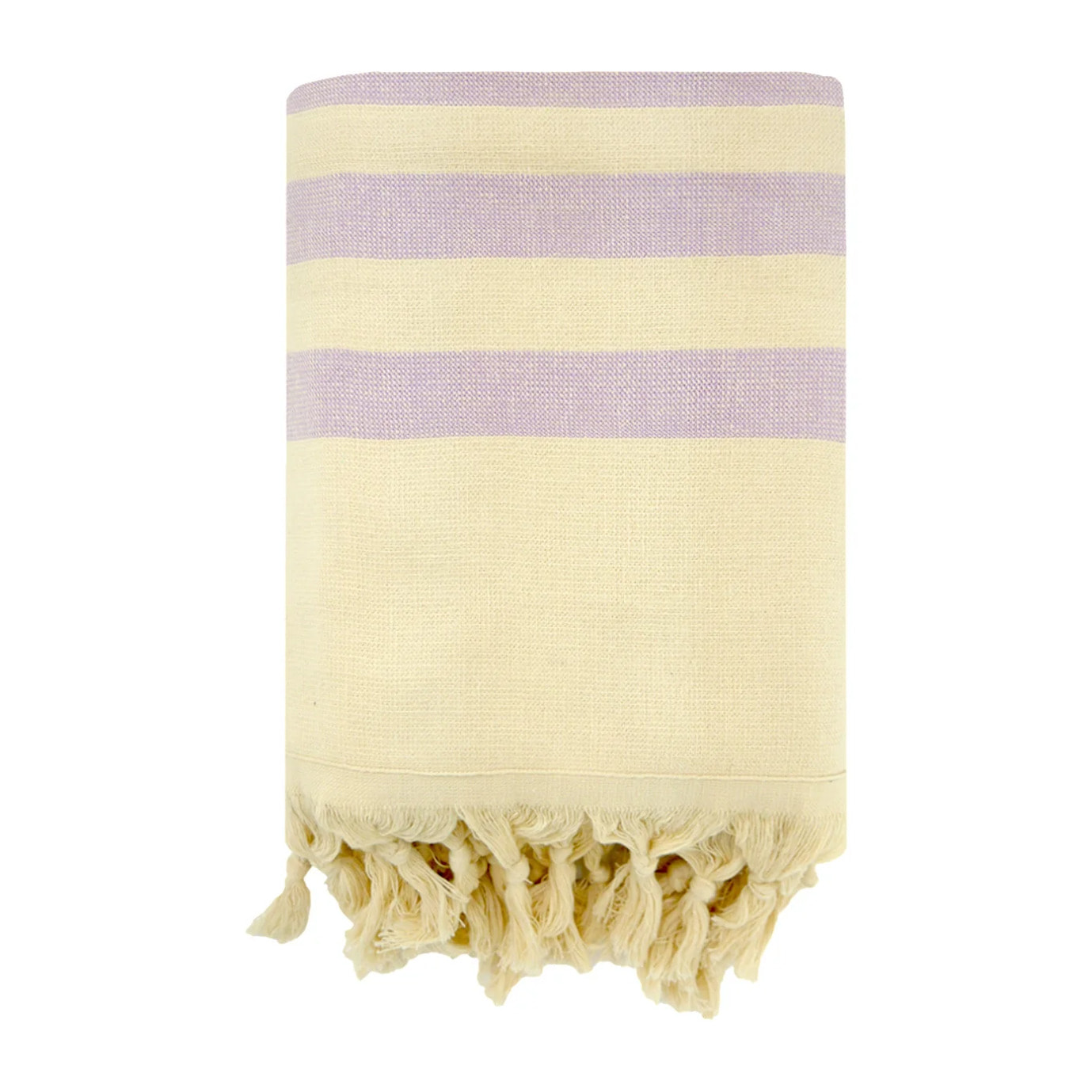 Fouta doublée éponge - Fidji Lilas - 90x160cm - 340g/m²