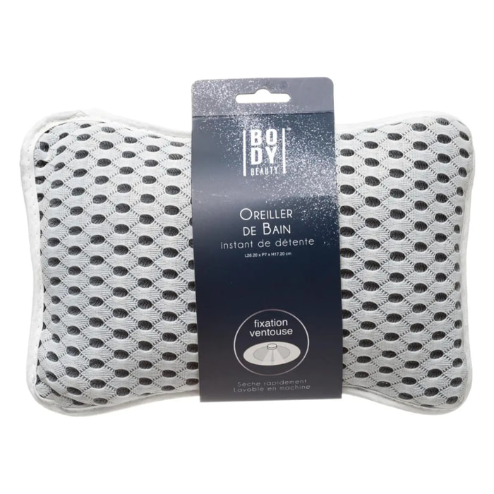 Oreiller de bain fixation ventouse