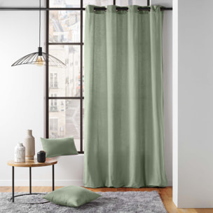 Rideau en poly-coton recyclé - Sauge