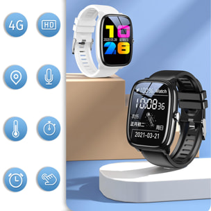 D11W-XT Smartwatch per bambini 4G GPS e tracker Wifi. Con termometro, cardiofrequenzimetro.