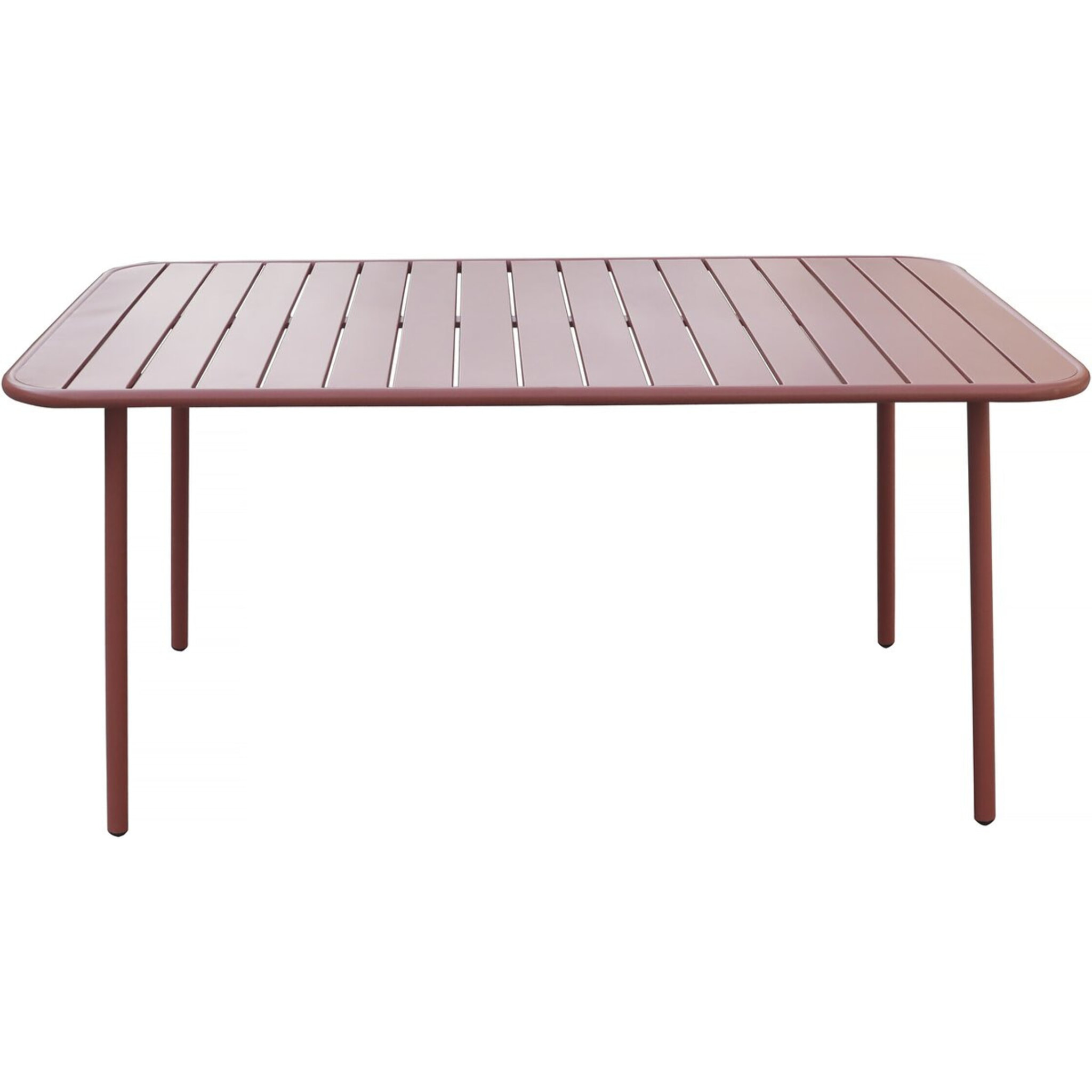 Table jardin en métal "Bilbao" - 150 x 90 x 71 cm - Terracotta