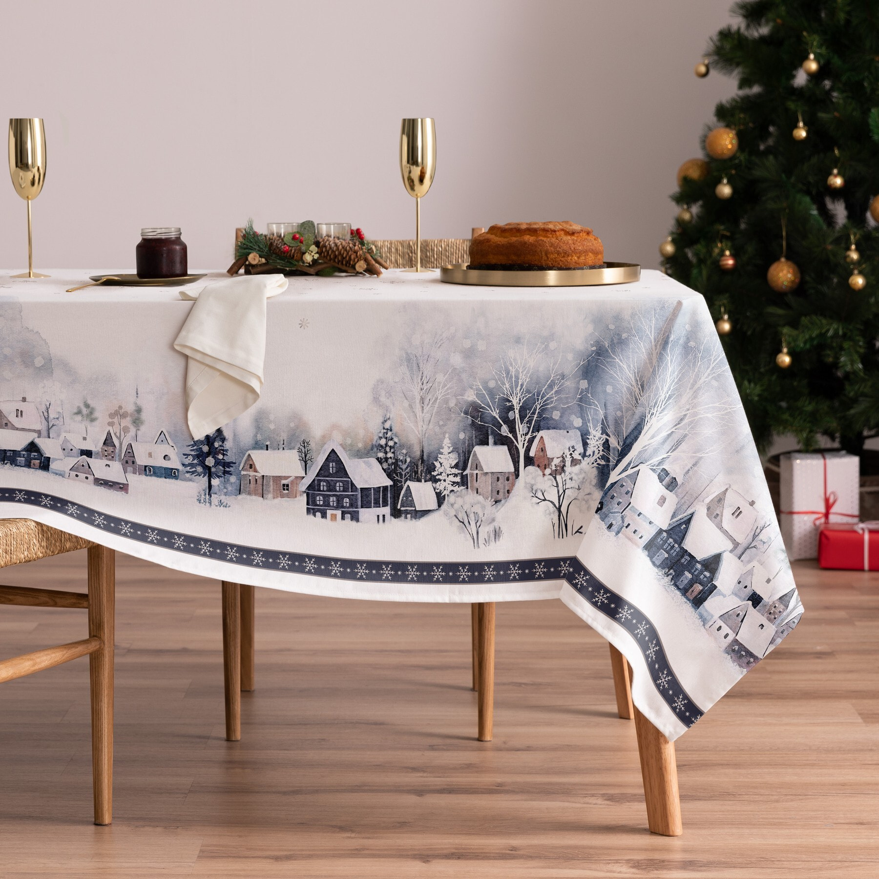 Mantel antimanchas OWEN AZUL