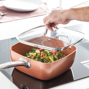 Set di Padelle Multiuso 5 in 1 Copper Coppans InnovaGoods 4 Pezzi