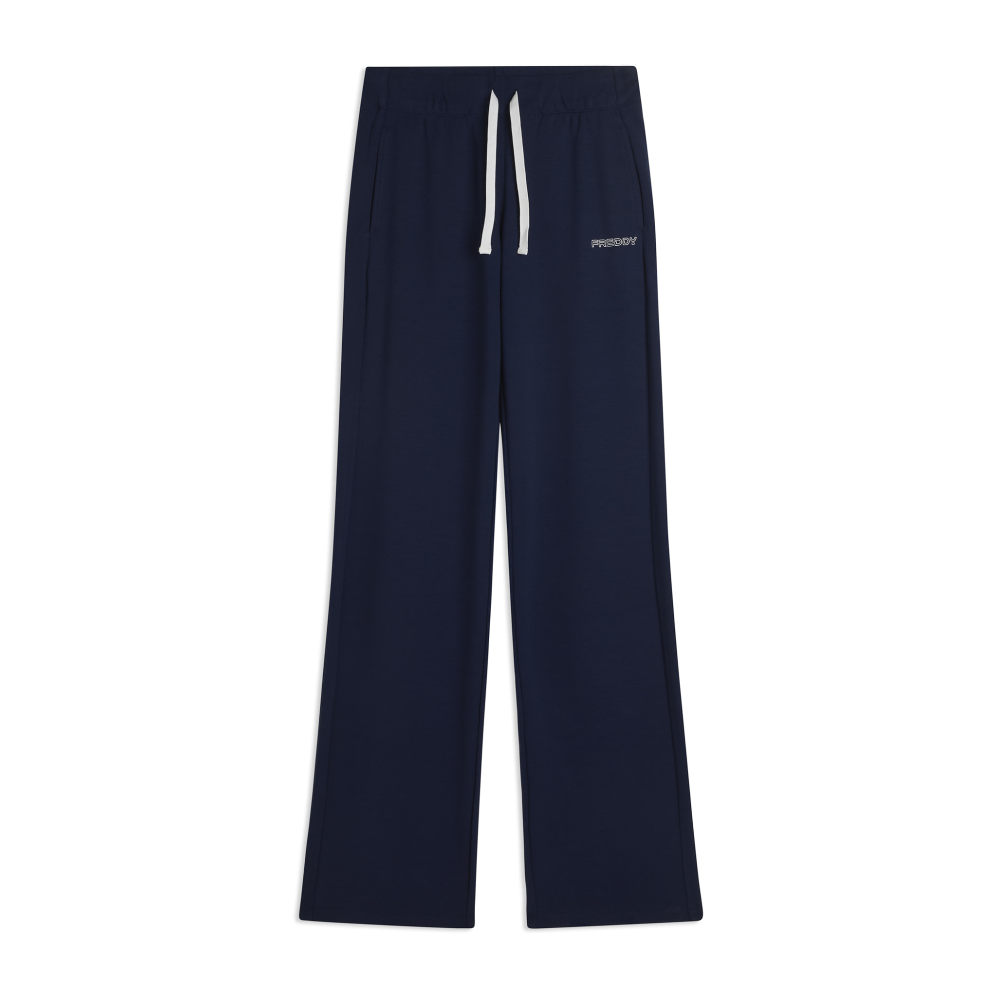 Pantaloni Sportivi Wide Leg con Lunghezza Full