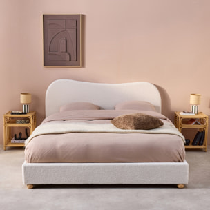 Lot de 2 tables de chevet rotin naturel 1 étagère 1 niche L 40 x P 40 x H 50cm - Bandung