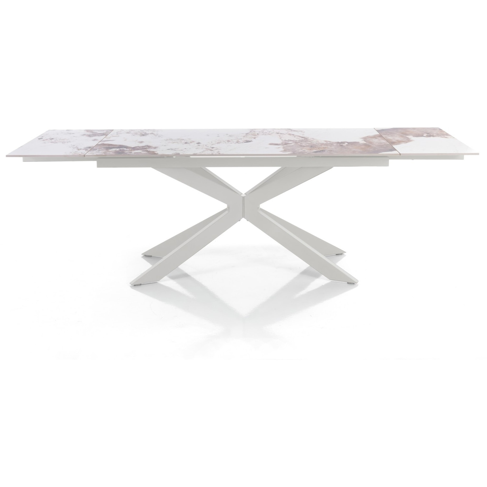 Tomasucci Table extensible MELVIN EVO 160 ONICE MARBLE - BLANC