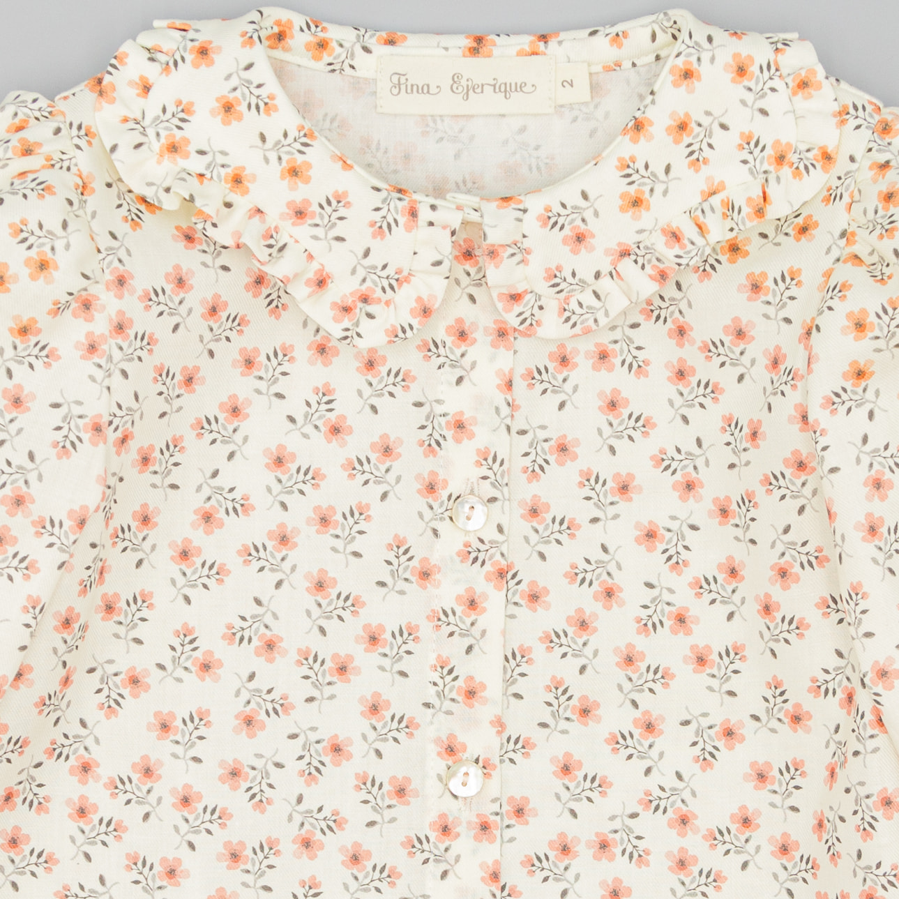Camisa Rosa De Viella Con Estampado Floral