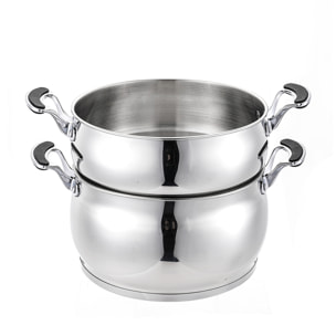 Couscoussier - acier inoxydable 18/8 - argenté