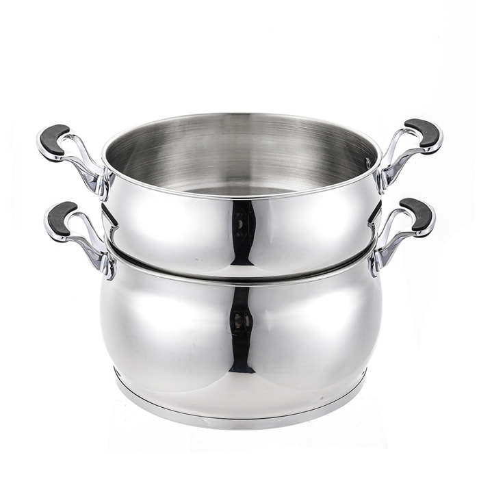 Couscoussier - acier inoxydable 18/8 - argenté