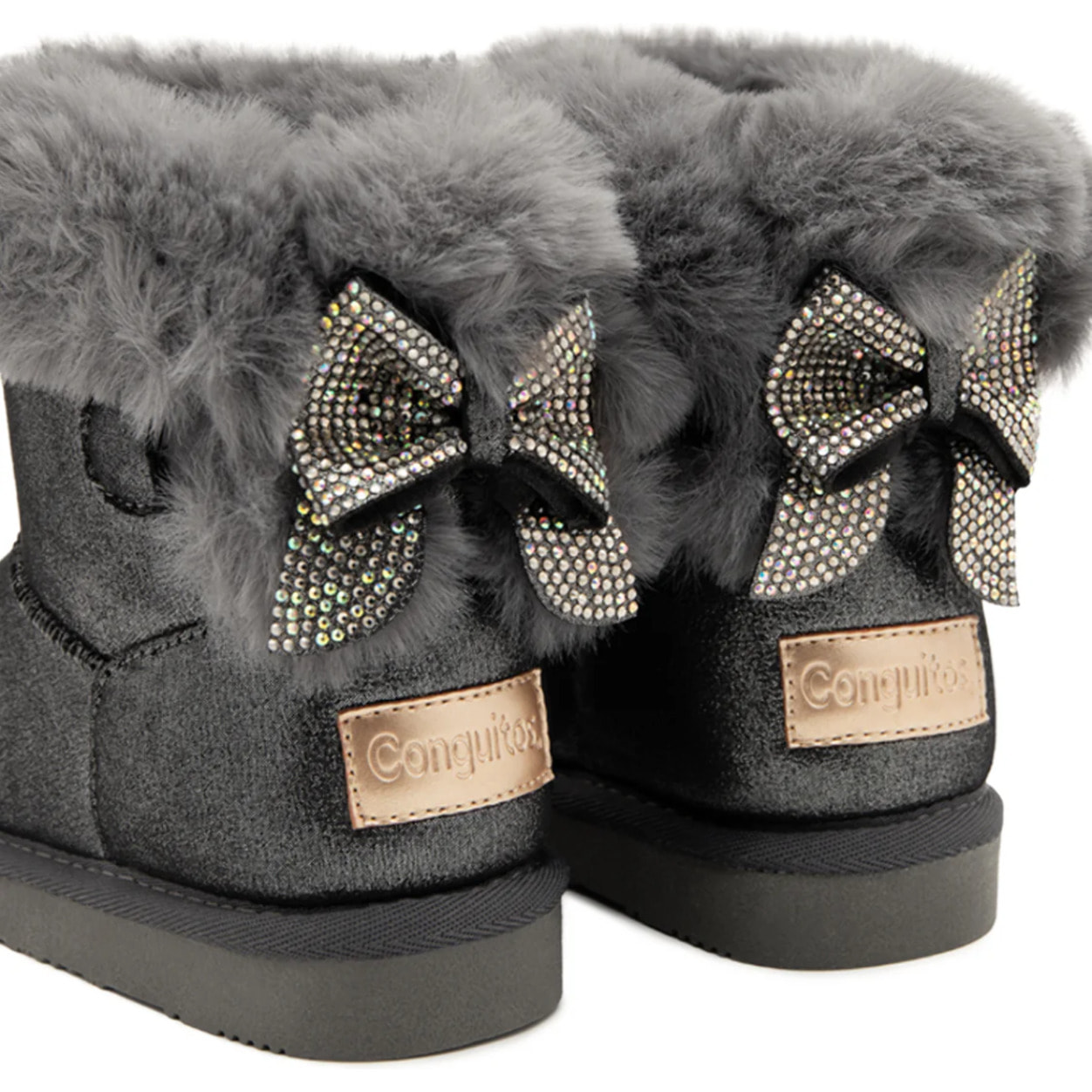 Conguitos - Stivali australiani per bambini con fodera in pile  piombo