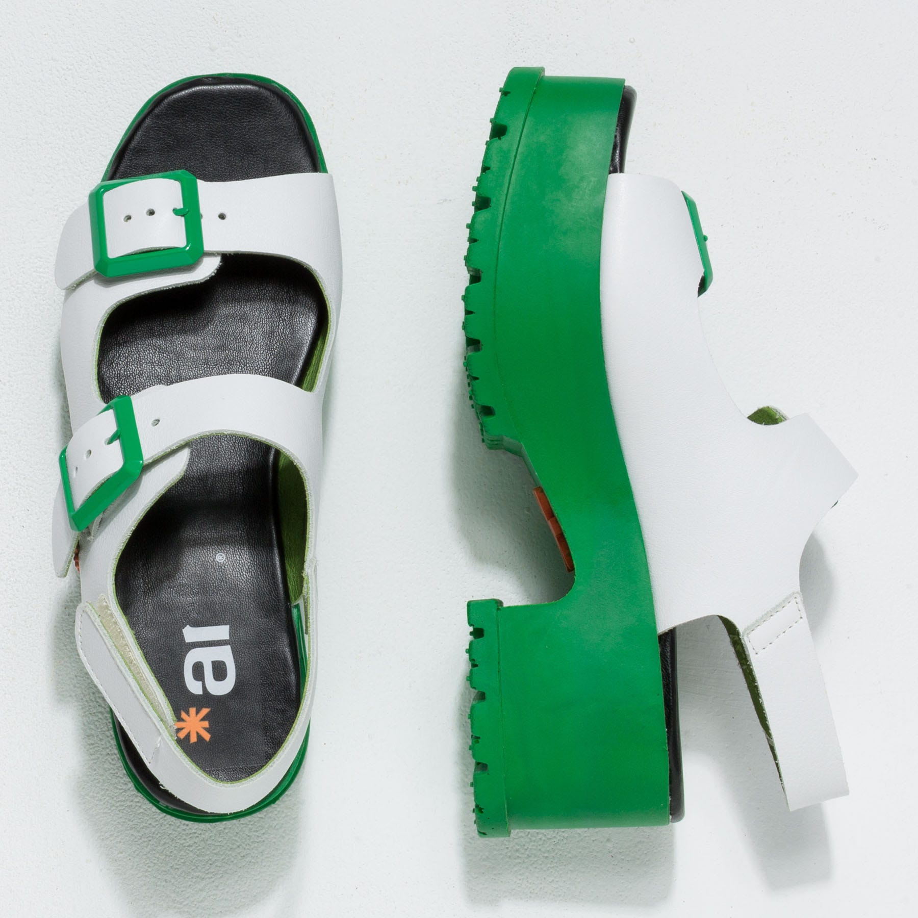 Sandalias con tacón 1821S NAPPA MULTI GREEN/ MANCHESTER color Multi green