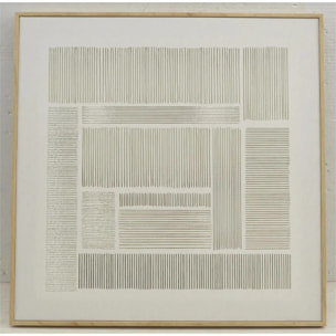 Toile imprimée encadrée Idrissa beige 58x58cm