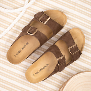 SANDALIA BABUNKERS MARRON
