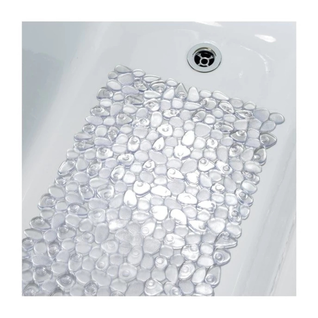 Tapis Fond de baignoire PVC RIVERSTONE 75x36cm Transparent Spirella