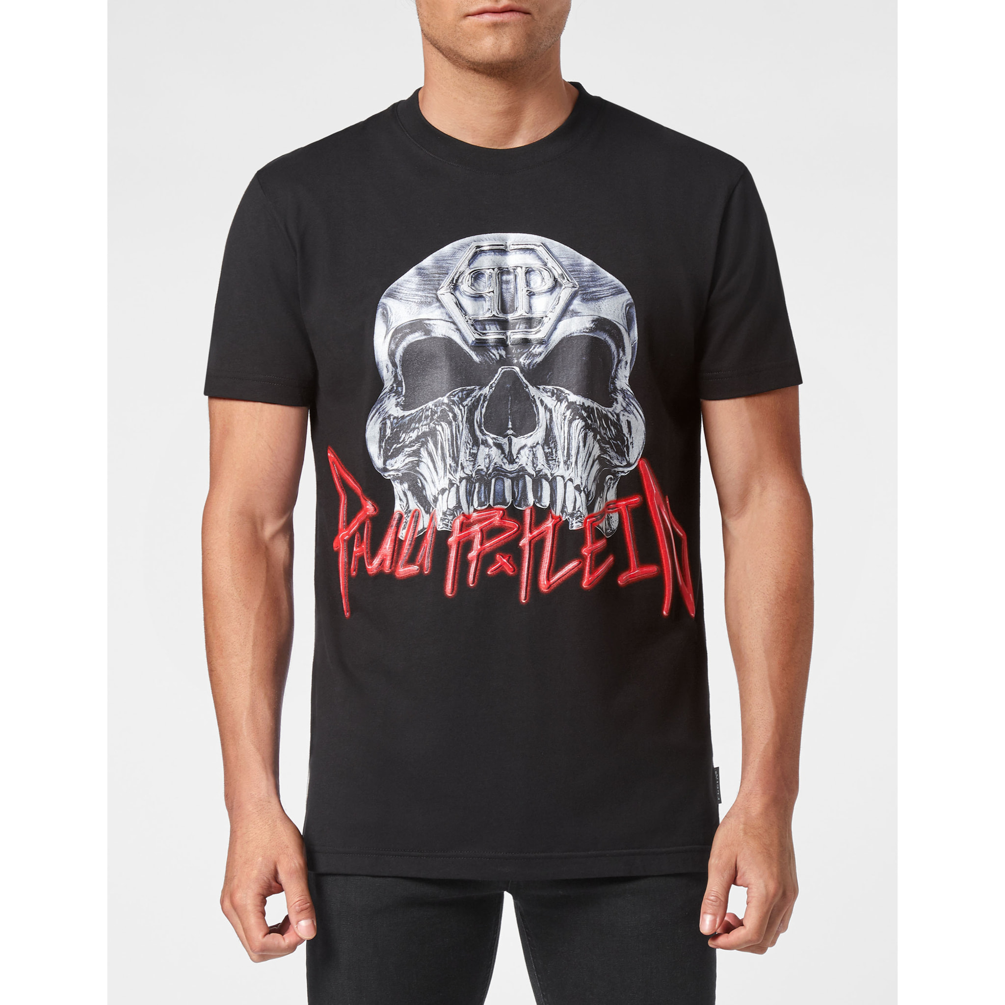 PHILIPP PLEIN T-Shirt Round Neck SKULL