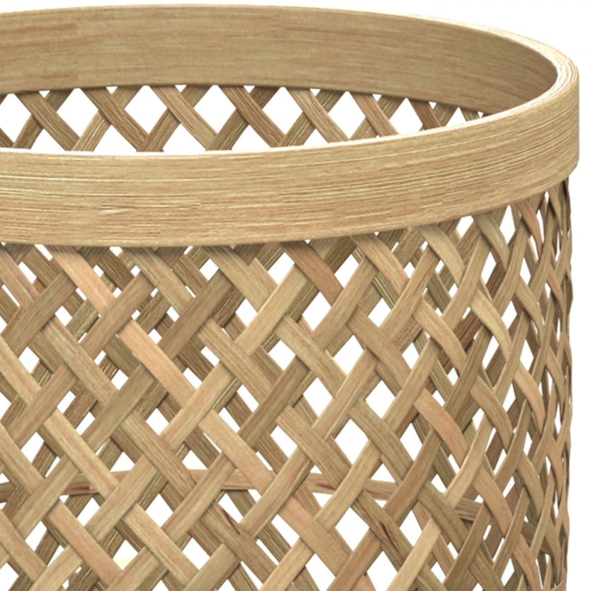 Cache-pot pieds en teck et bambou (lot de 2) - Mila