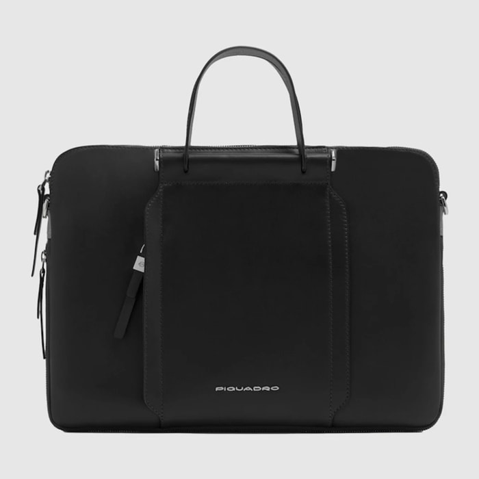 Piquadro Borsa da lavoro espandibile in pelle con scomparto per pc e iPad®, protezioni antiurto e RFID