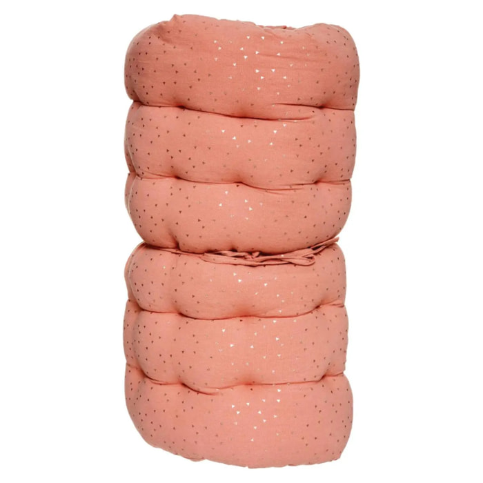 Matelas de sol enfant "Berlingot" rose terracotta 60x120cm