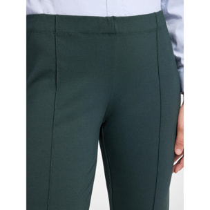 Elena Mirò - Pantalones slim fit en punto milanés - Verde