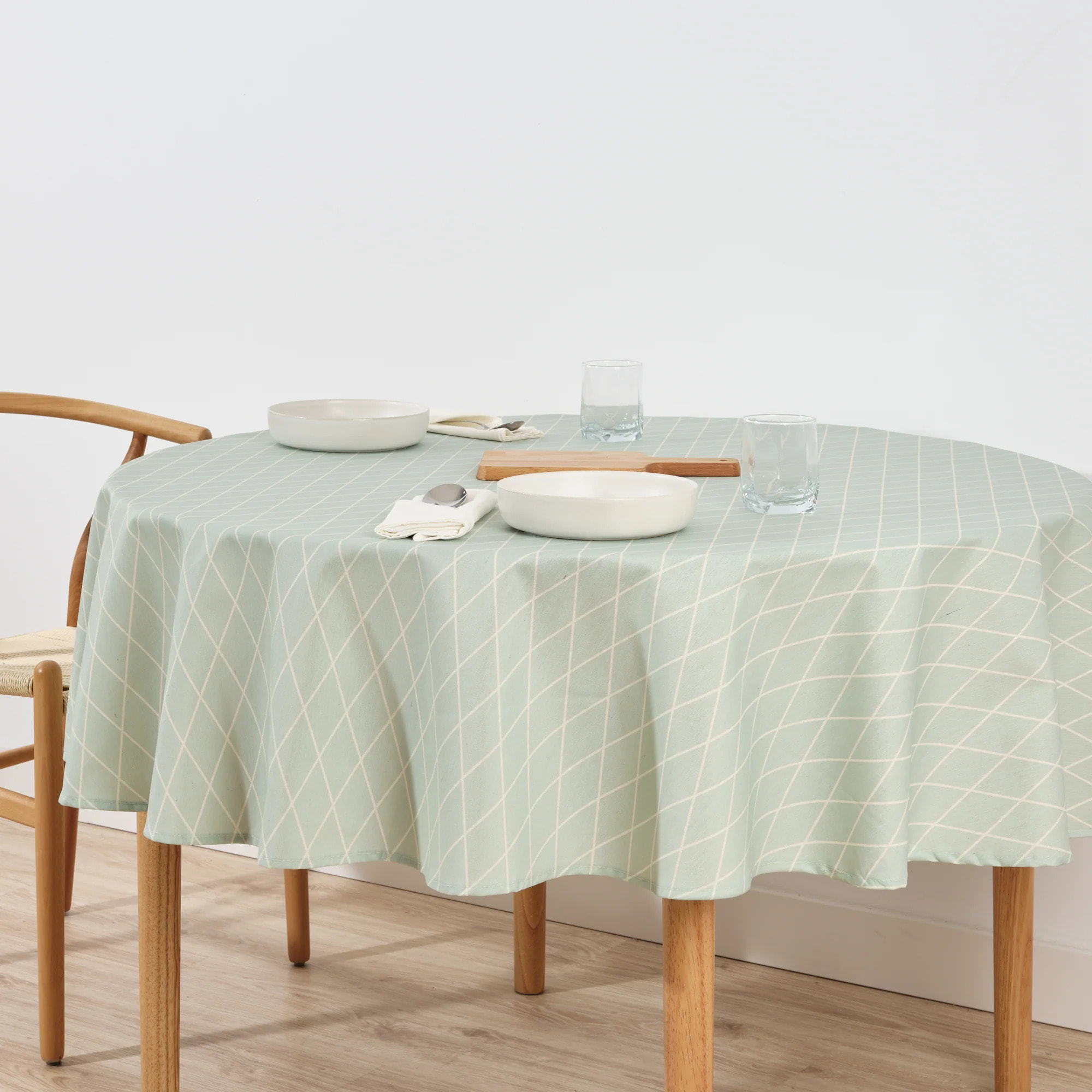 Nappe ronde en résine anti-taches 0220-55