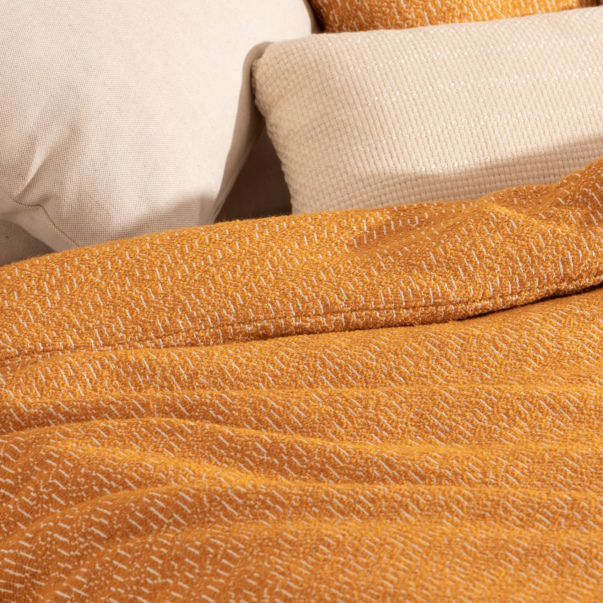 Housse de couette jacquard Benisa Ocre