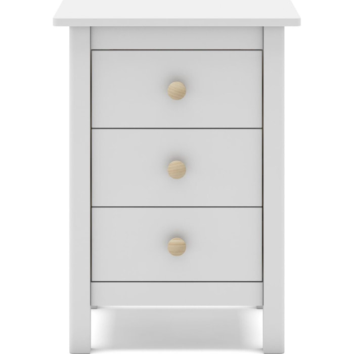Table de chevet enfant 3 tiroirs en bois - MELVIN