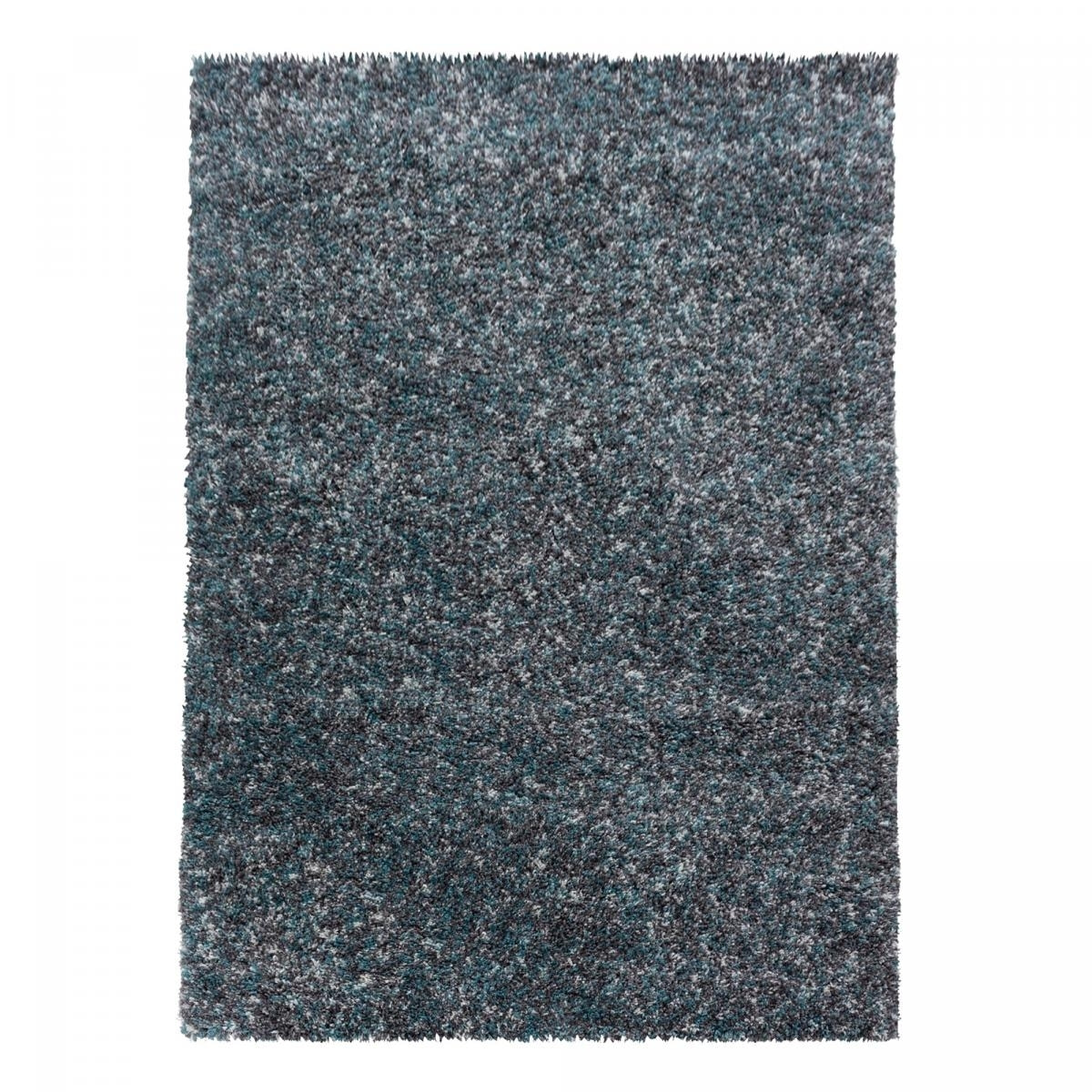 Tapis poils longs shaggy tissé motif faux uni MIGE